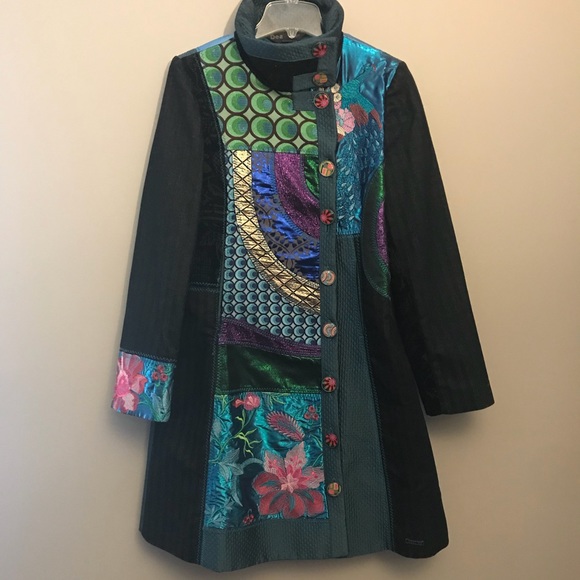 desigual patchwork coat